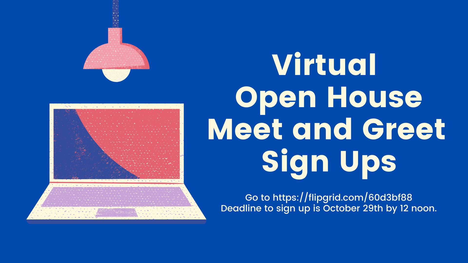 flyer for virtual open house sign ups